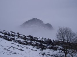 Tontorra laino artean hegoekialdetik ikusita