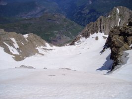 Tailloneko glaziarra eta Sarradets tontorra Hatzaren ondotik ikusita