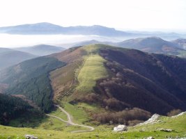 Larrano eta Kurutzeta arteko bidetik ikusita