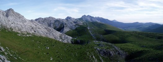 Hego-ekialdera ikuspegia hegoaldeko bizkarretik