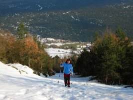 Subiendo hacia el cordal.