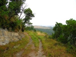 Alcanzando la l?nea de crester?a.