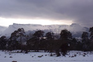 Garobel menizerra Babiotik. Ezkerraldean Tologorri eta eskumaldean Ungino