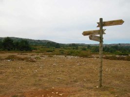 El camino desde la ermita viene claramente indicado.