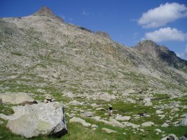 Tuc Serreta, Agulha Lara eta Agulhes de Colomèrs ekialdetik ikusita