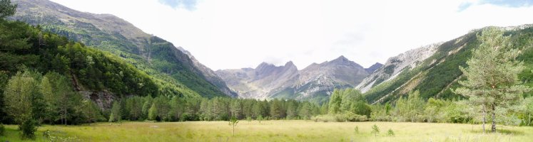 Pineta bailara Ronatiza aterpearen ingurutik ikusita