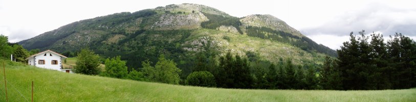 Hego-mendebaldetik ikusita