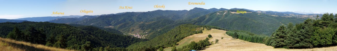 Panoramika Ilarregiko gailurretik