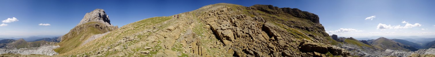 Aspera hegoaldetik igotzen den bidetik 360ºtako ikuspegia