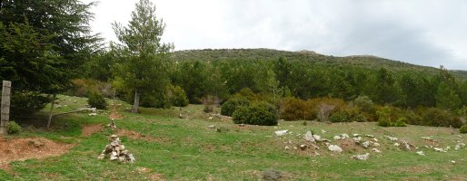 Arangoitiko bidea markatzen duten kainak Ibarrako lepoan