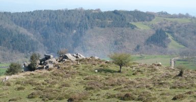 Maiko Gaña trikuharria dagoen terraza, Orizkiko gailurretik