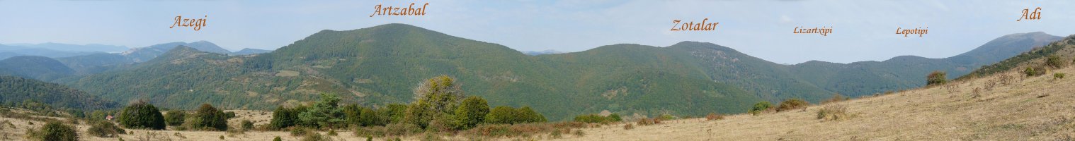 Zilbeti inguruko mendiak Bagoandietatik