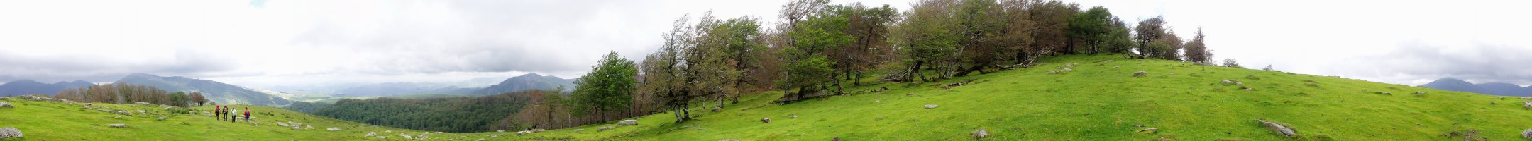 Iparraldeko bizkarretik 360ºtako ikuspegia