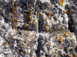 Hego aldeko alderdian grabatutako gurutzea