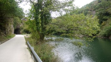 Lehenengo tunelaren sarrera, Doneztebetik abiatuta