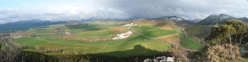 Panorama zabala Añezkarko gailruretik