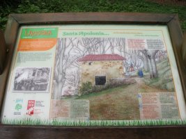 Santa Polonia ermitan dagoen plaka