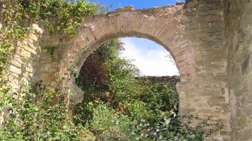 Santa Barbara ermitaren hondakinak, Etxague-Oloritz