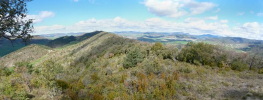 Gongolatzko mendilerroa Bordaletik iparralderantz