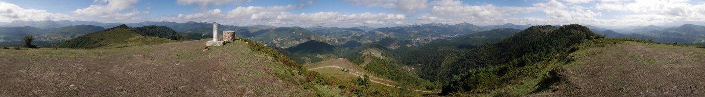 Espaldasecako tontorretik 360ºtako ikuspegia