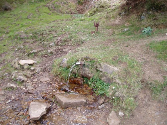Iturria Barrendiolatik igotzen den bidearen ondoan