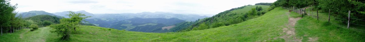 Ipar-mendebaldeko bizkarretik ikuspegi zabala