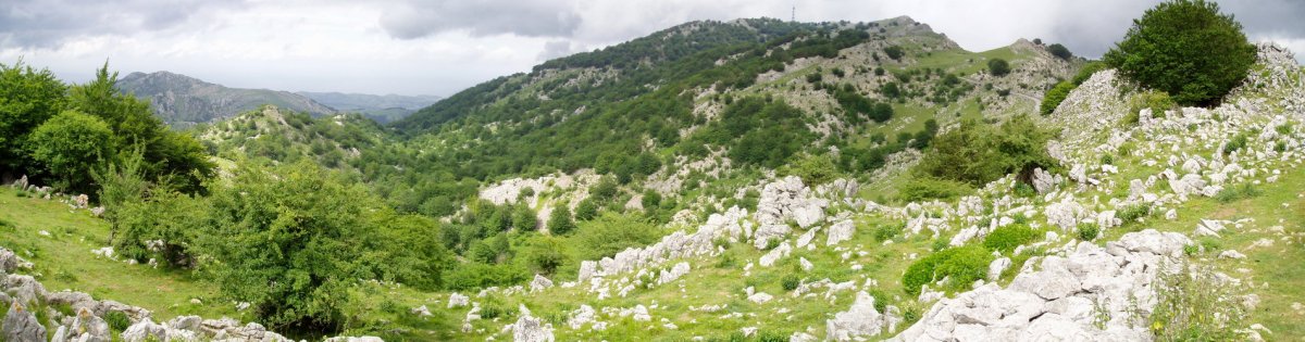 Hego-mendebaldetik ikusita