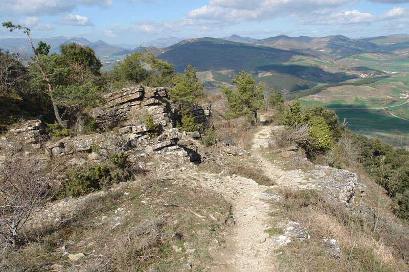 Mendebaldeko bizkarreko bideko pasarte bat