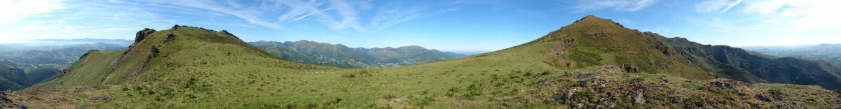 Hegoaldeko lepotik. Eskubi aldean Haltzamendi. 360º.