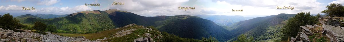 Panoramika zabala Egideko gailurretik