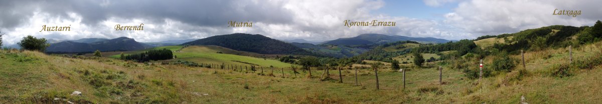 Panorama Latxagako bidetik