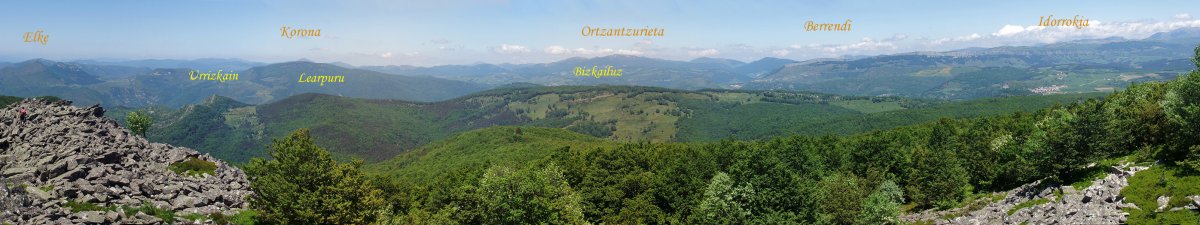 Panorama zabala Baigurako gailurretik