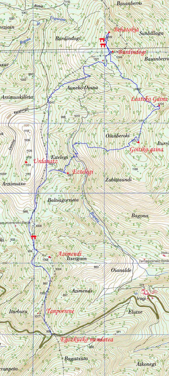 Burdindogi-Goitiko gaina Egozkueko mendatetik
