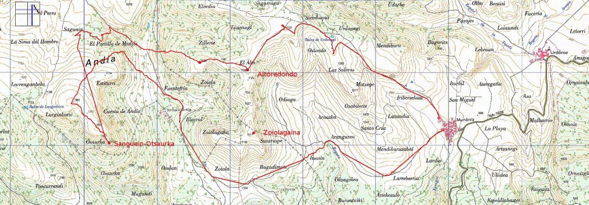 MAPA: Sanguein-Otsaurka Munarriz herritik