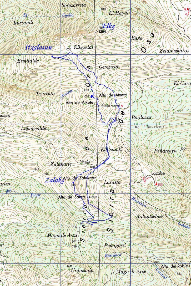 MAPA: Zalakarte, Atxote eta Itxalasun
