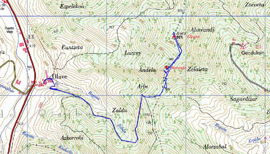MAPA: Elixato eta Berrondo Harria