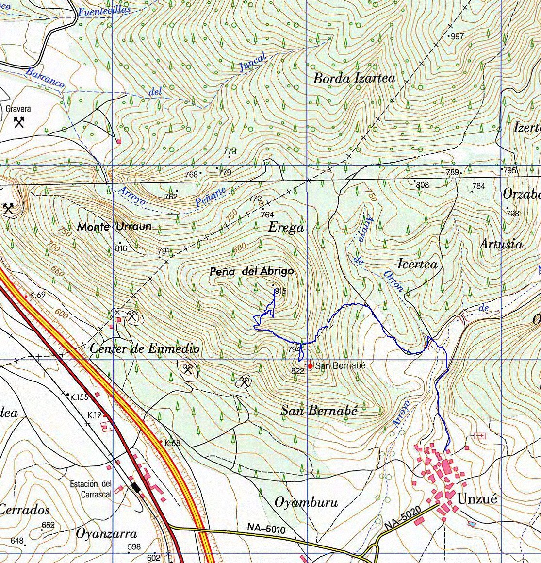 MAPA: San Bernabe eta Abrigo Harria
