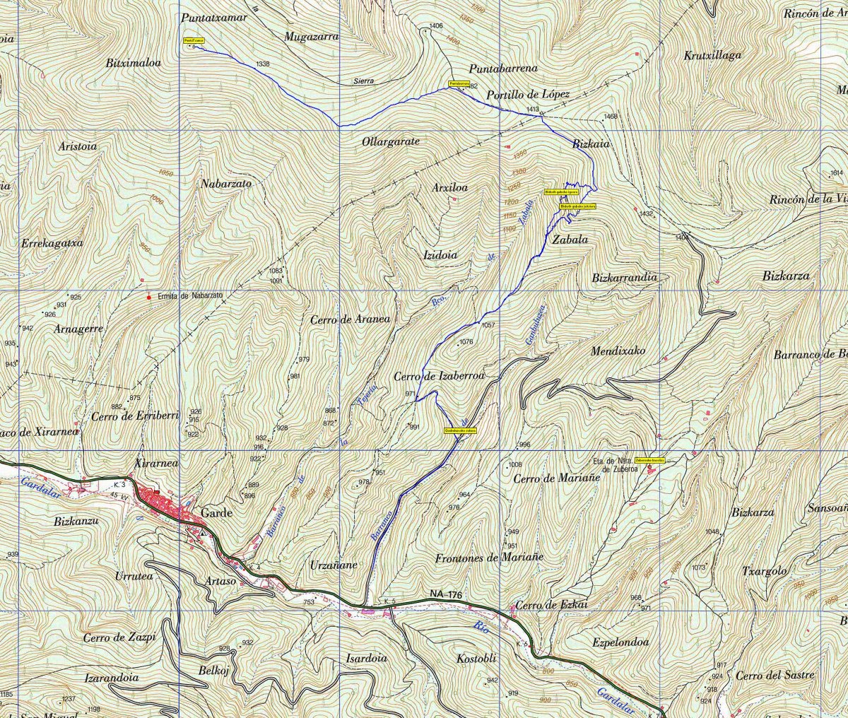 MAPA: Puntabarrena eta Puntatxamar Gardetik
