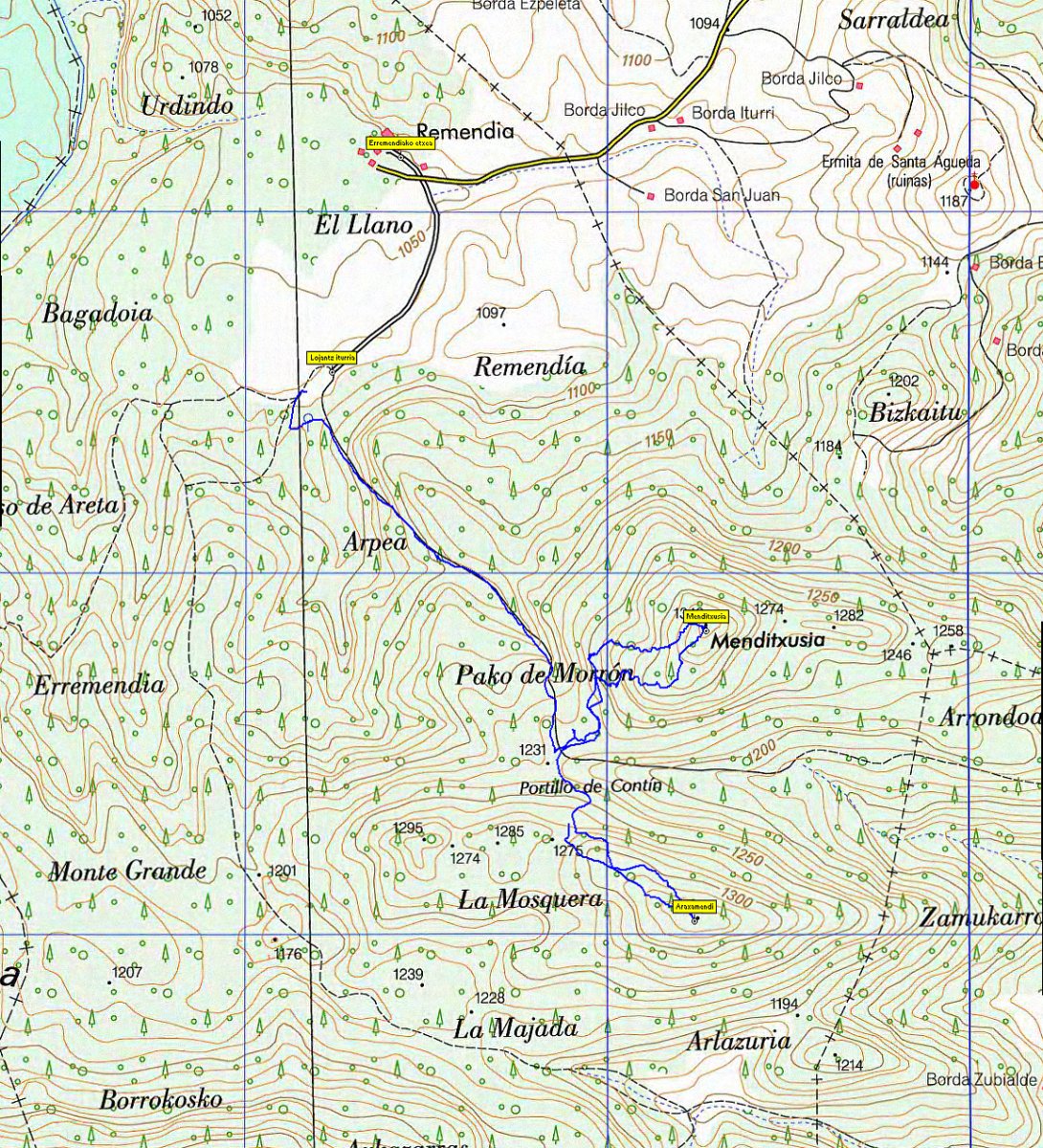 MAPA: Menditxusia eta Araxamendi