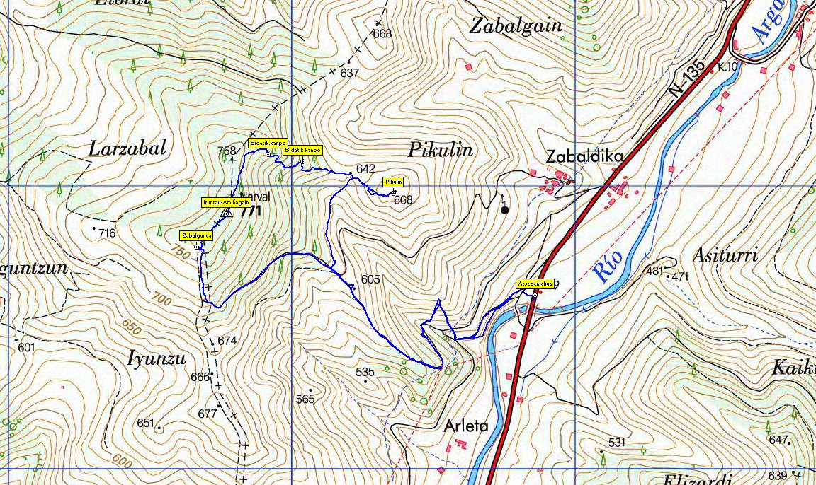 MAPA: Iruntzu-Amiñagain