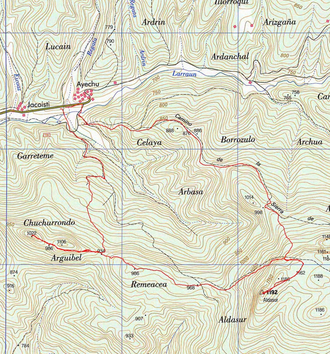 MAPA: Aldaxur eta Zipuru