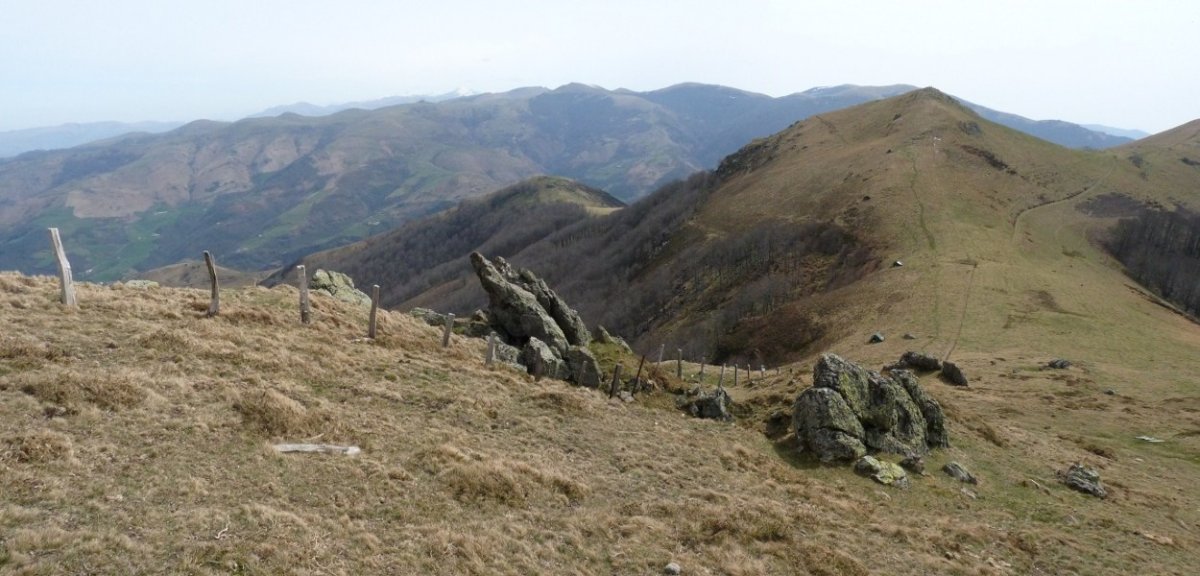 Mehatzeko gain eta lepoa, Argaraiko hegitik ikusita