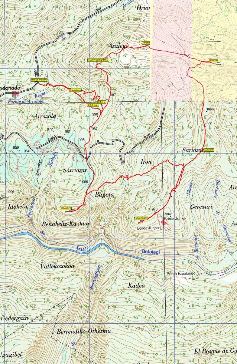 MAPA: Azalegi, Berabez eta Aritzelatz