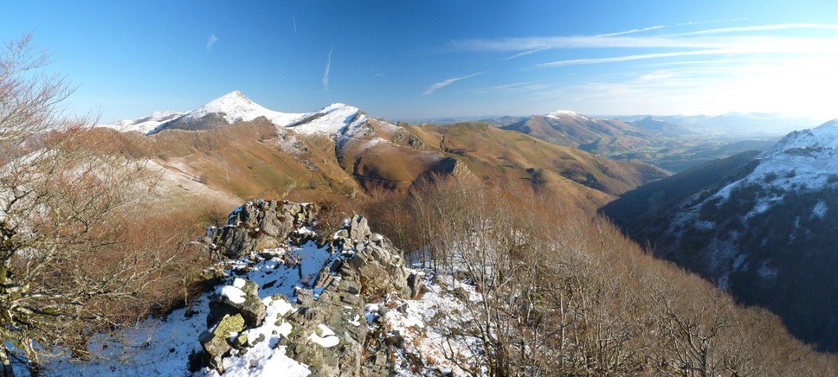 Baigorri eta Irulegiko ikuspegia. Jara mendia elurturik