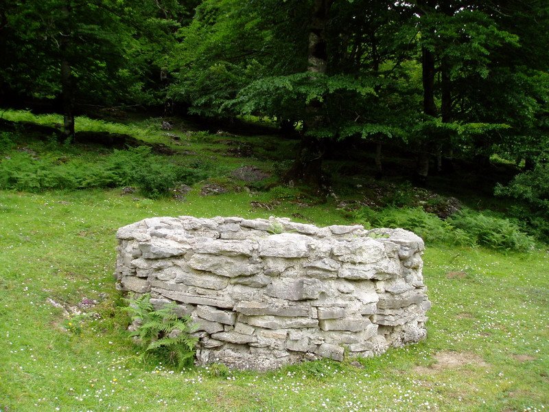 Harrizko hesi batez batestutako leizea ibilbidearen hasieran