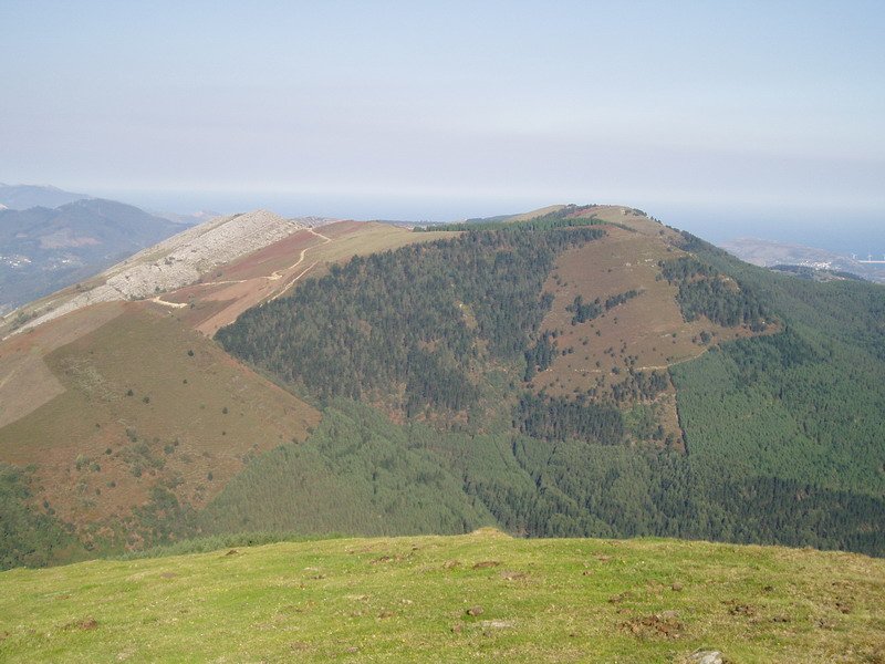 Tellitu, Pico de la Cruz, Ganeran eta Gasteran, Eretzatik ikusita
