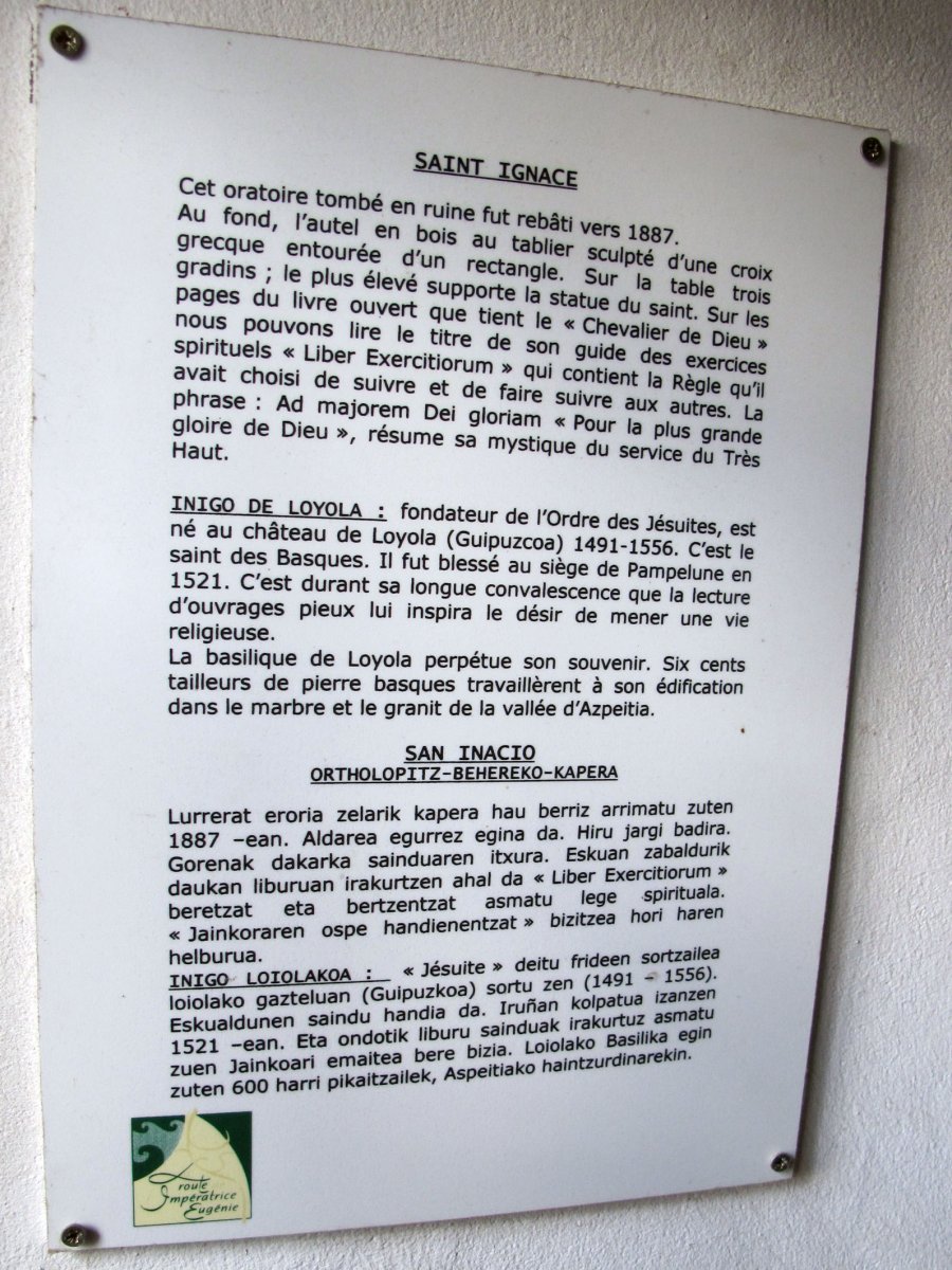 San Inazio ermita Sara aldean