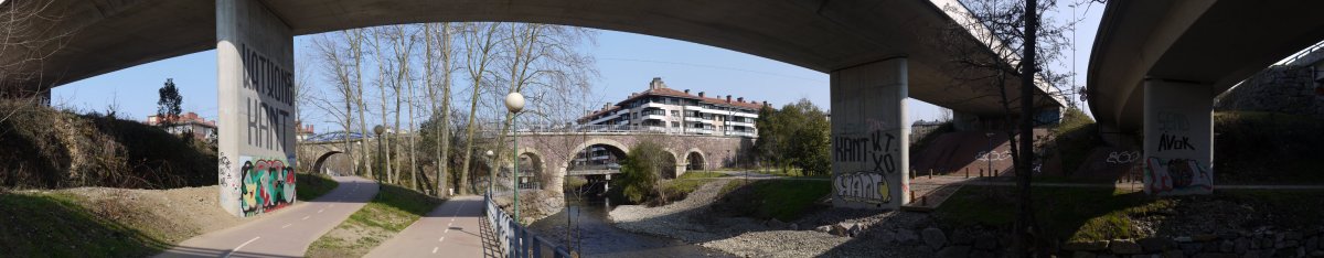 Autopistaren azpiko pasartea bidegorrian