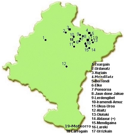 Txartelontzien mapa