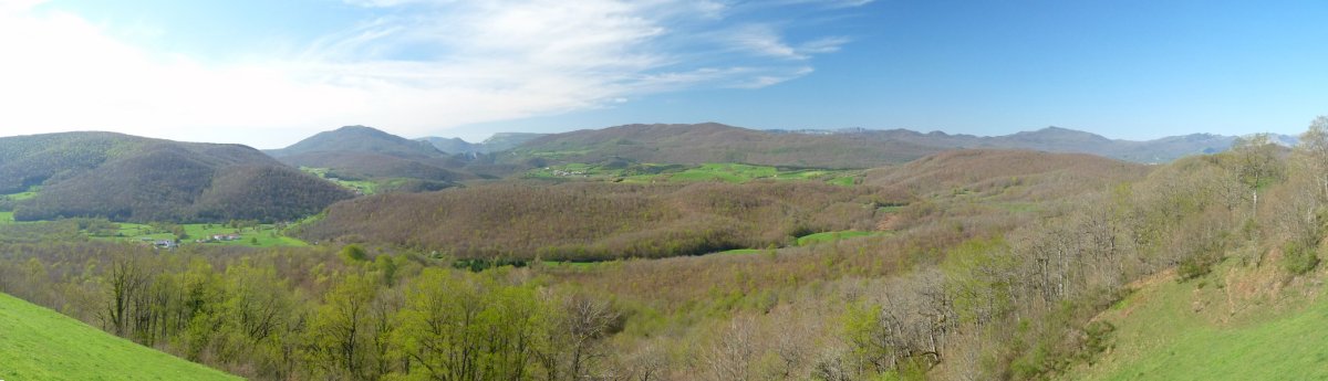 Panorama zabala Jauntsarasko bidetik